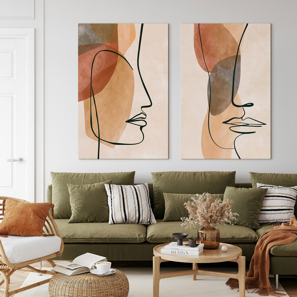 - Abstracte profielen in zachte tinten — interieur 1