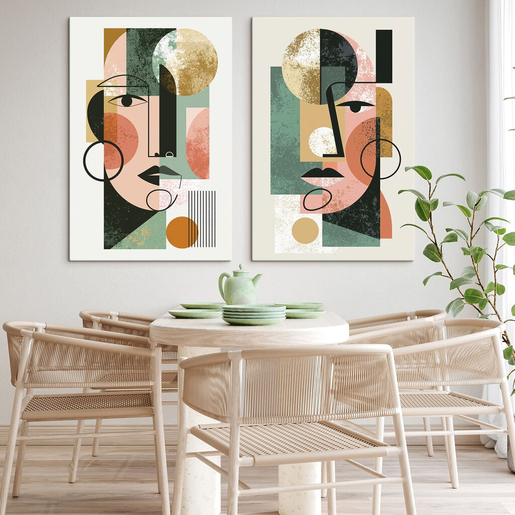 Een paar foto’s van het gezicht van een vrouw — interieur 1