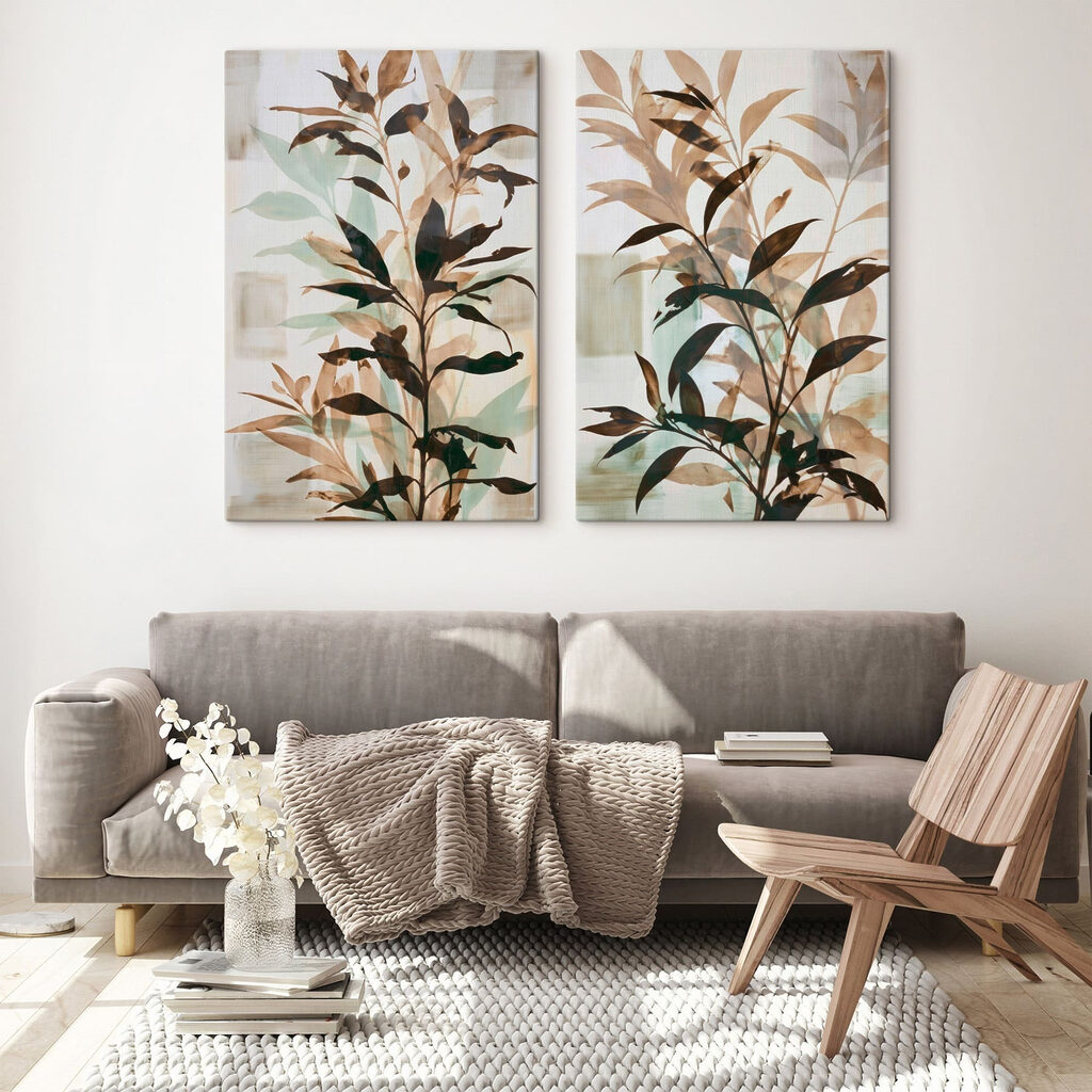 - Elegant blad in zachte tinten in een interieur