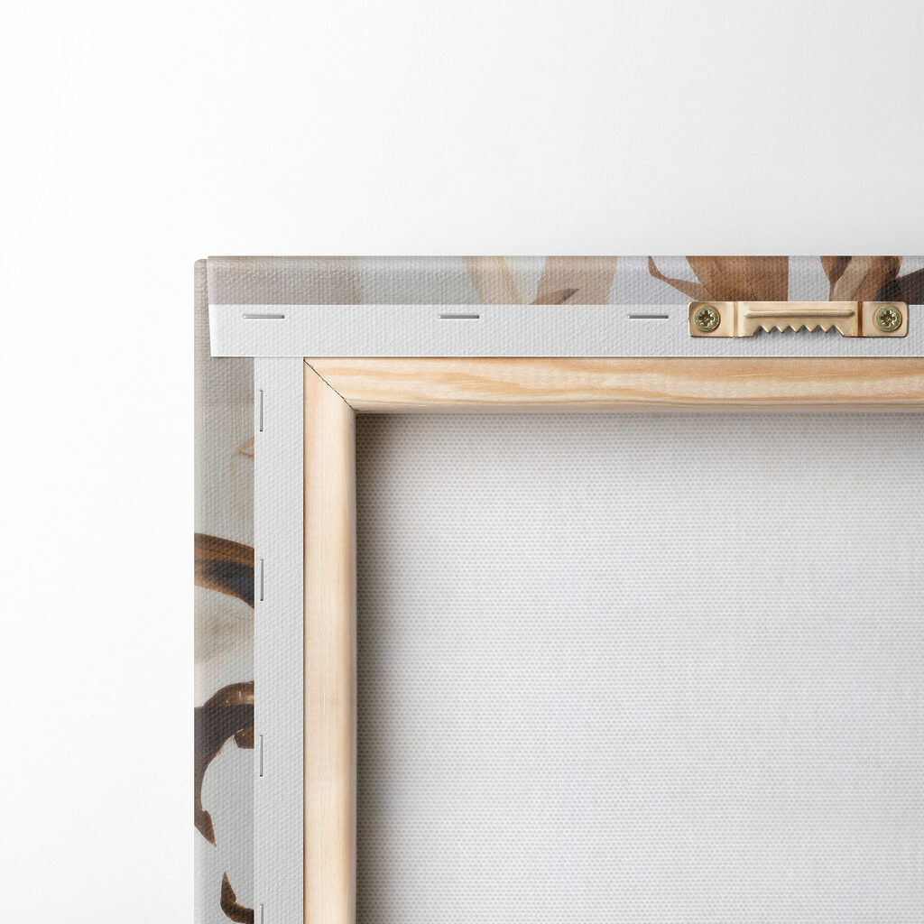 - Elegant blad in zachte tinten — achterkant