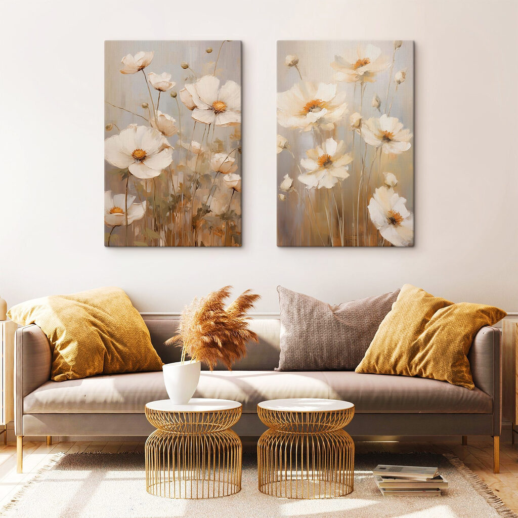 - Elegante bloemen in zachte tinten — interieur 1