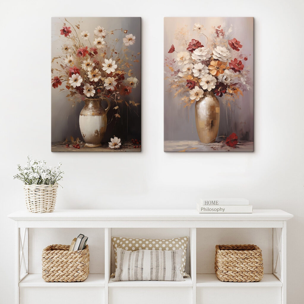 Schilderij van bloemen in een vaas — interieur 2