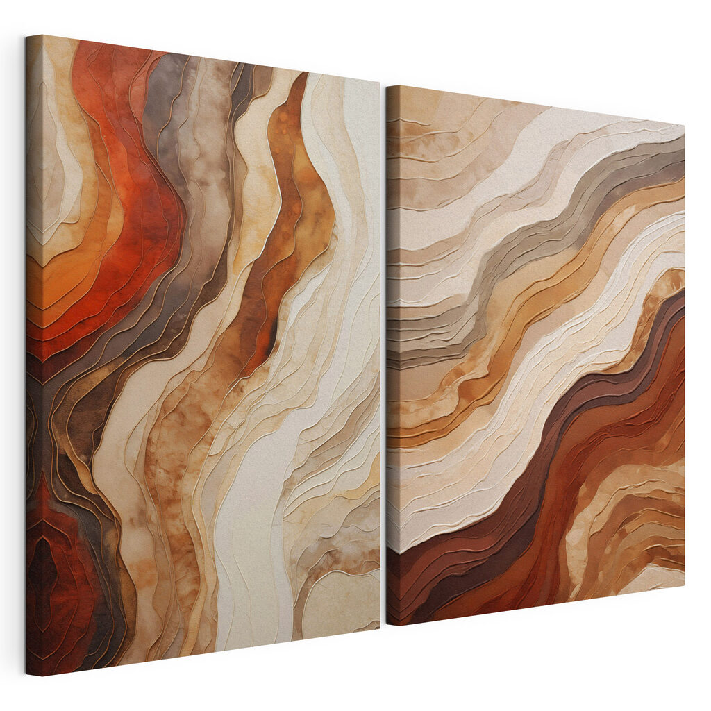 Vloeiende vormen in aardetinten — productweergave