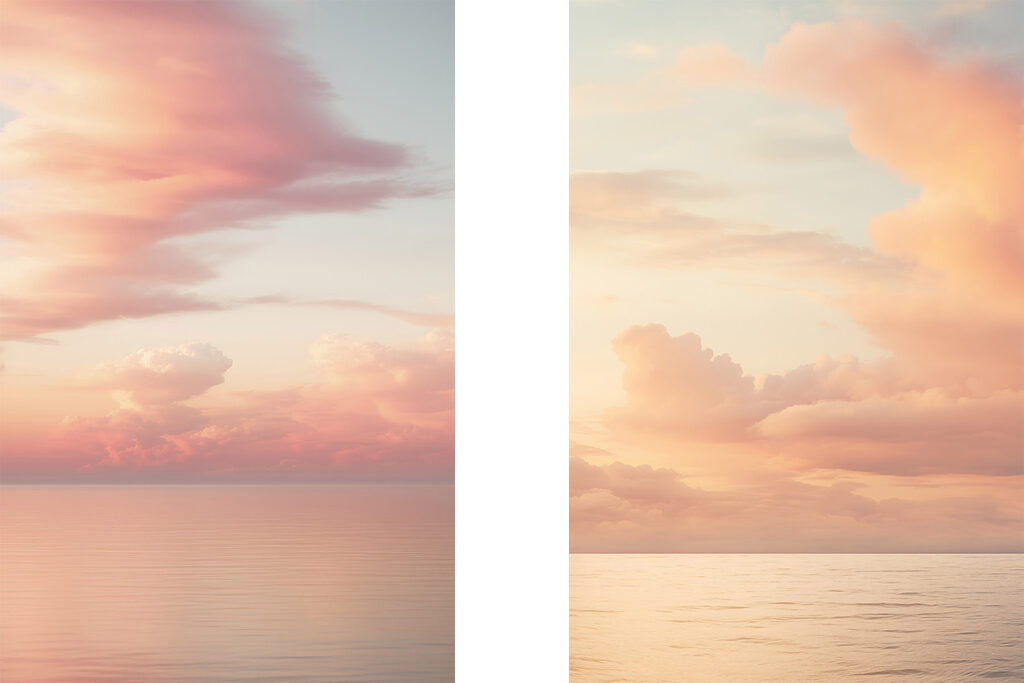 Een paar wolken aan de hemel — volledig ontwerp