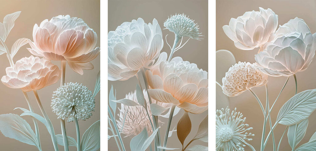 Bloemencollage — volledig ontwerp
