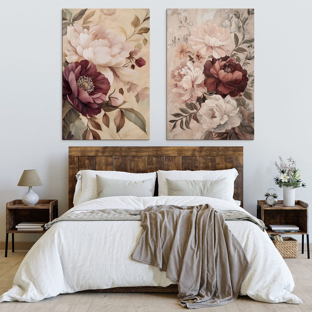 Verfijnde bloemen in zachte kleuren — interieur 1