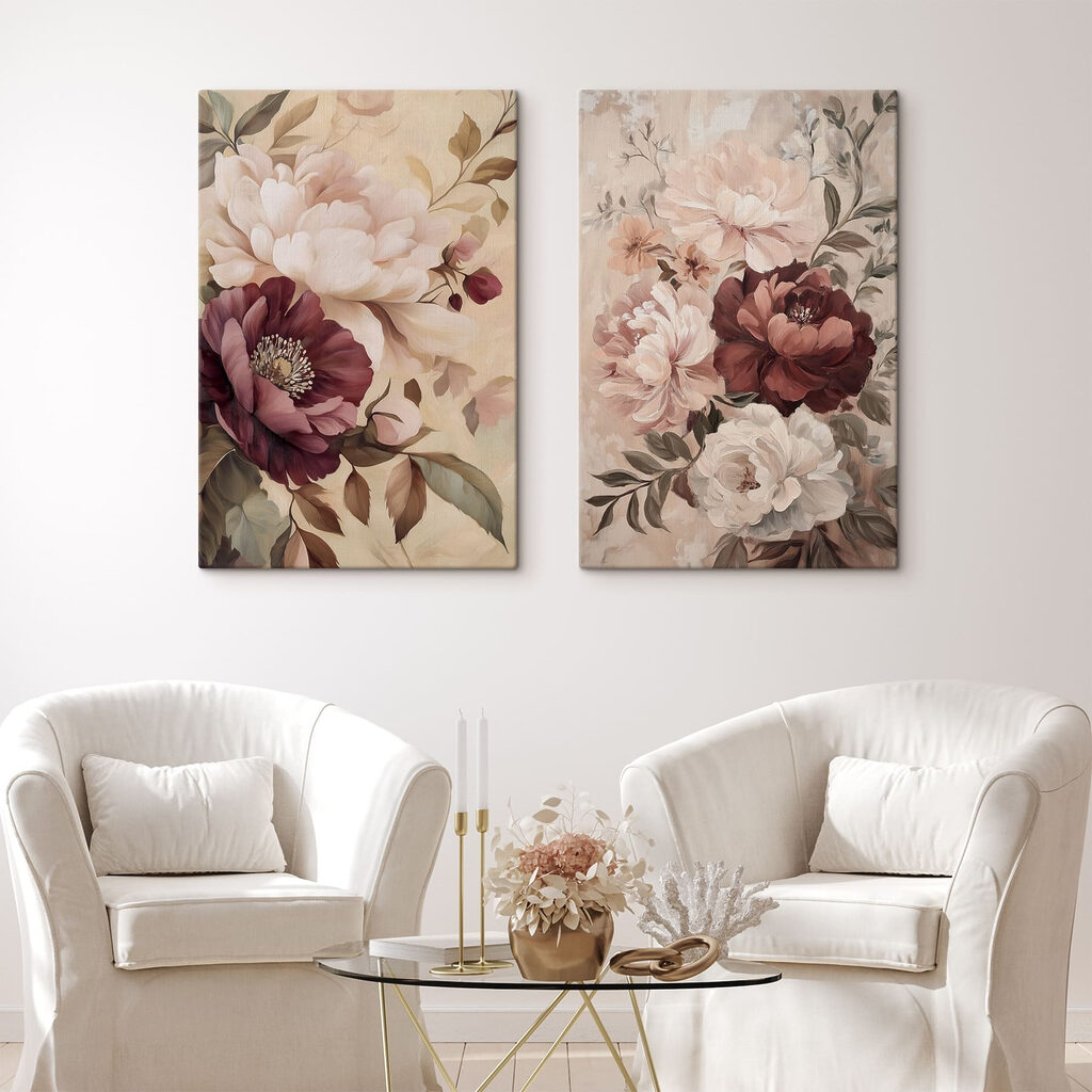 Verfijnde bloemen in zachte kleuren — interieur 2