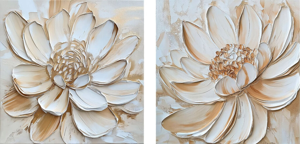 Rustige bloemen in zachte tinten — volledig ontwerp