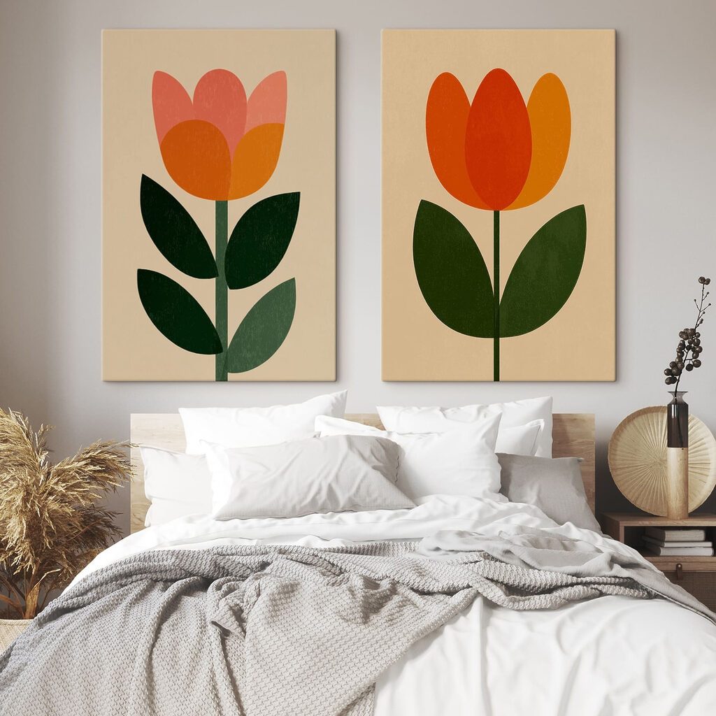 Een paar bloemen met bladeren — interieur 2