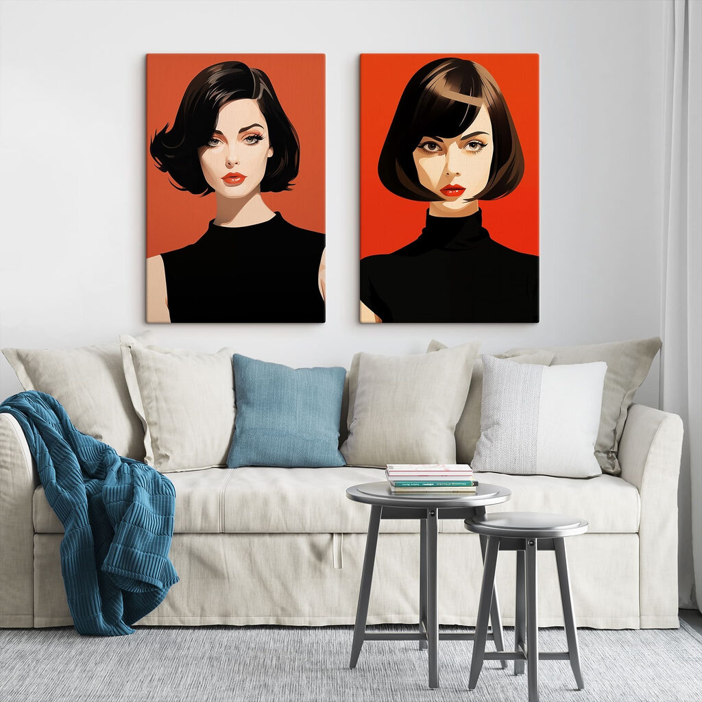 Vrouw met kort haar — interieur 2