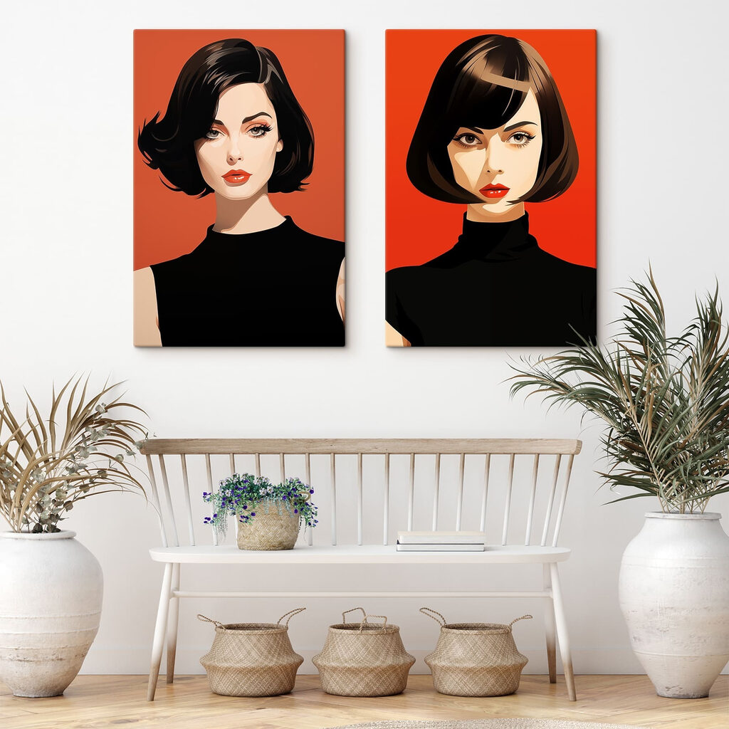 Vrouw met kort haar — interieur 1