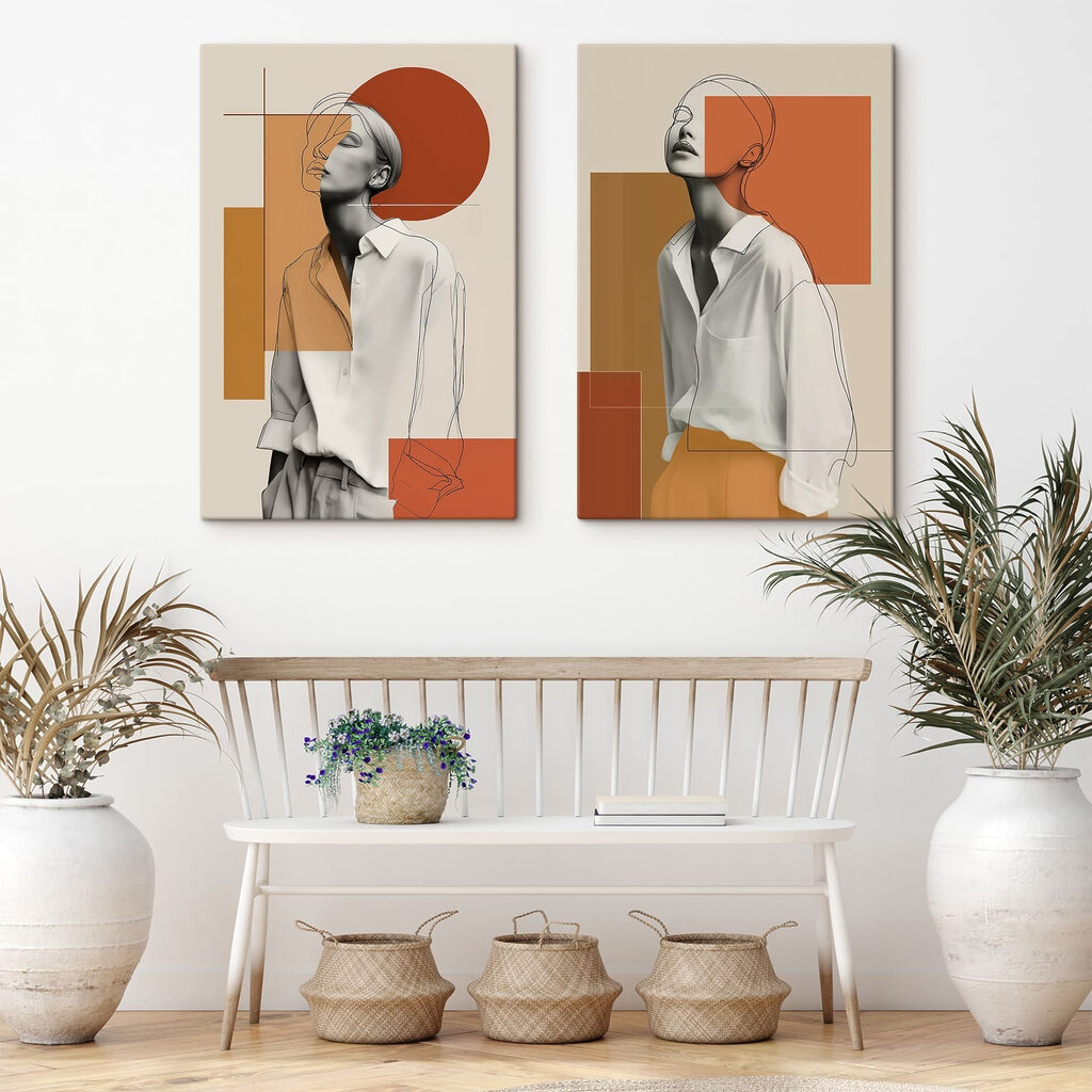 Collage van een vrouw — interieur 2