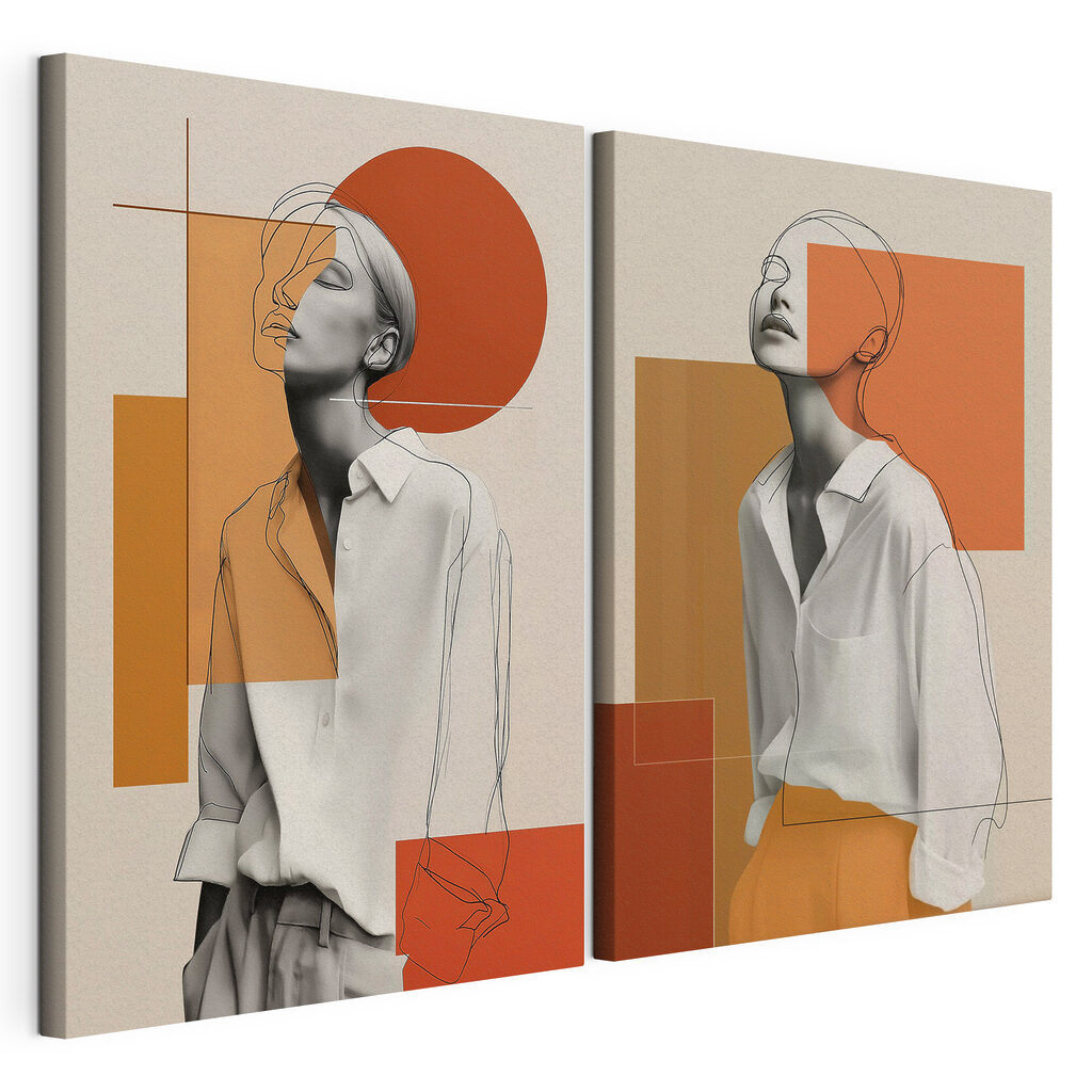 Collage van een vrouw — productweergave