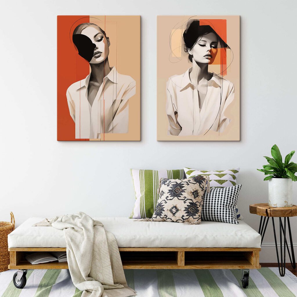 - Betoverende abstracte interpretaties van portretten — interieur 1
