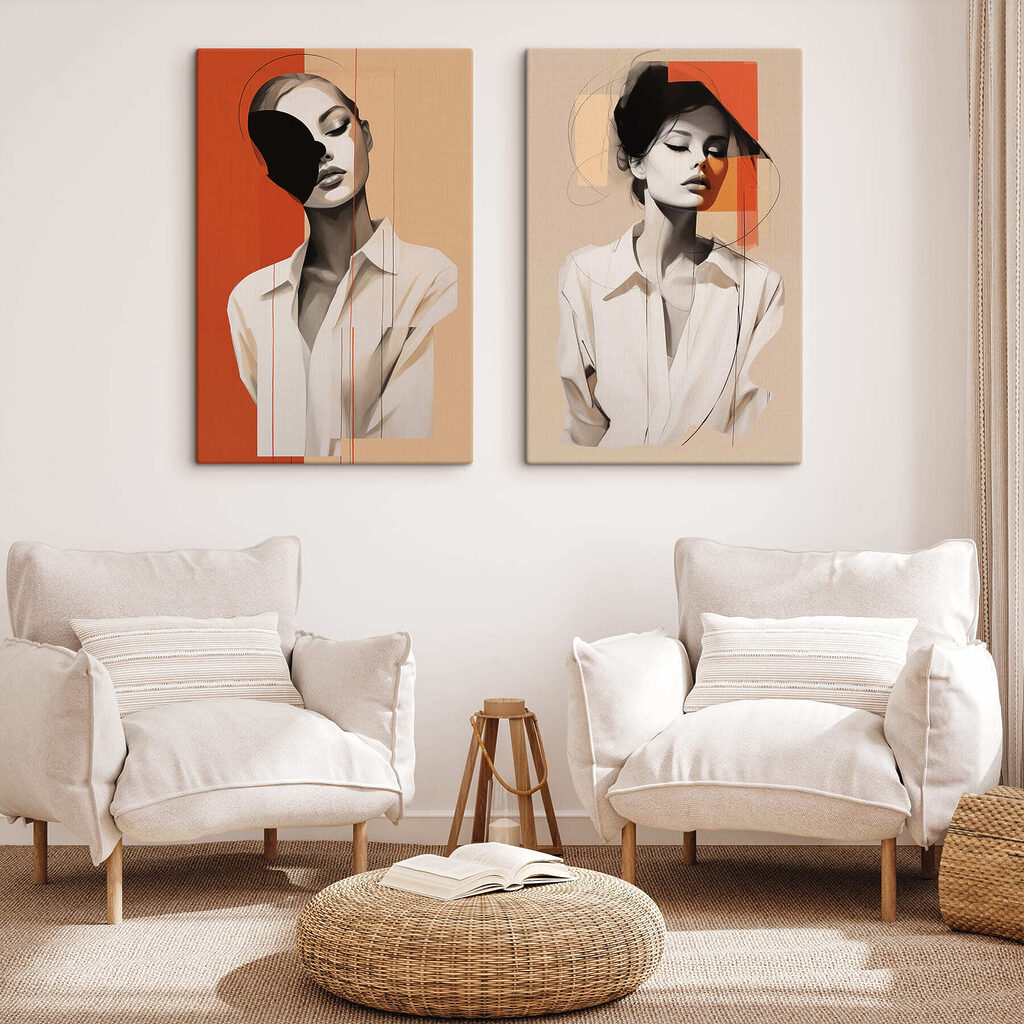 - Betoverende abstracte interpretaties van portretten — interieur 2