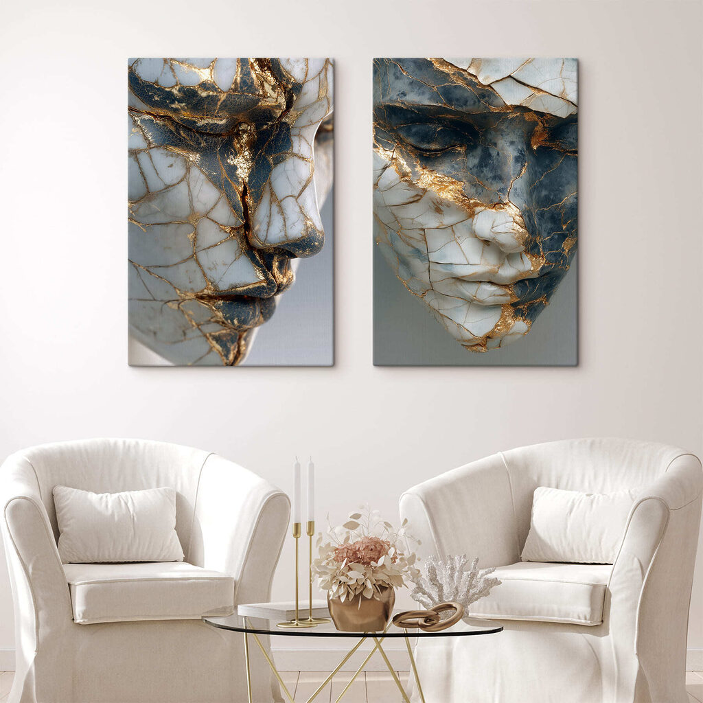 Gebroken schoonheid in artistieke vorm in een interieur