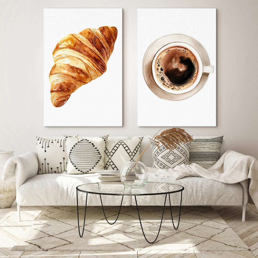 Een croissant en een kopje koffie — interieur 2
