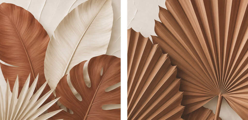Elegante bladmotieven, geïnspireerd door de natuur — volledig ontwerp