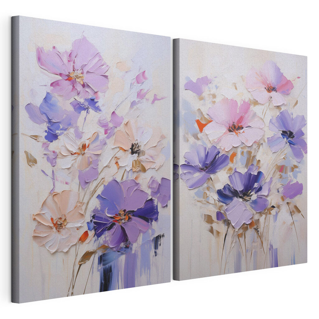 Schilderij van bloemen op doek — productweergave