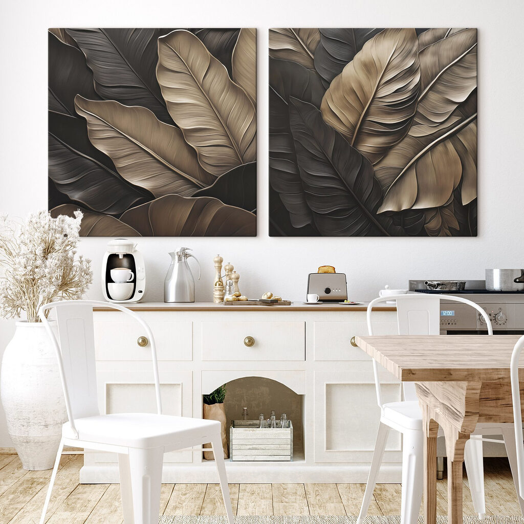 Waaierende bladeren in aardetinten — interieur 2