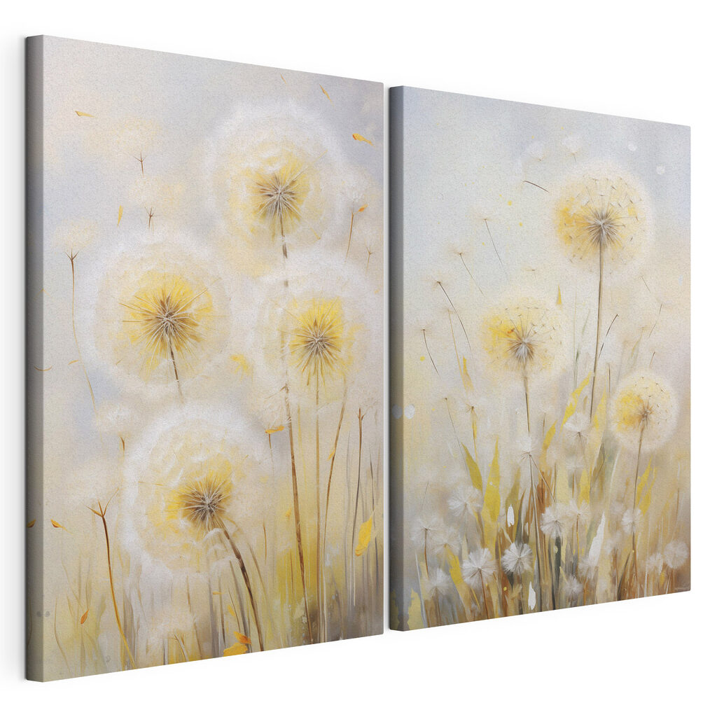 Schilderij van paardenbloemen — productweergave
