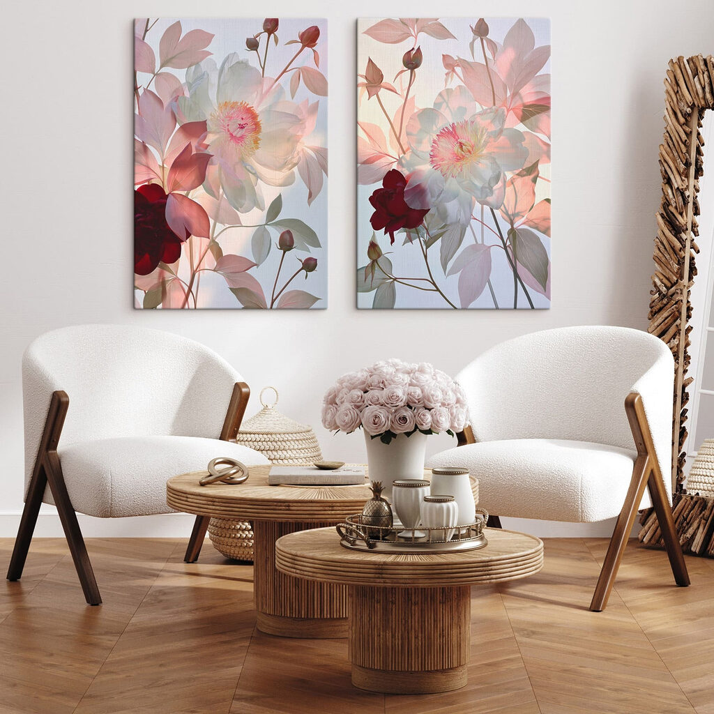 Zachte bloemen in subtiele tinten — interieur 2