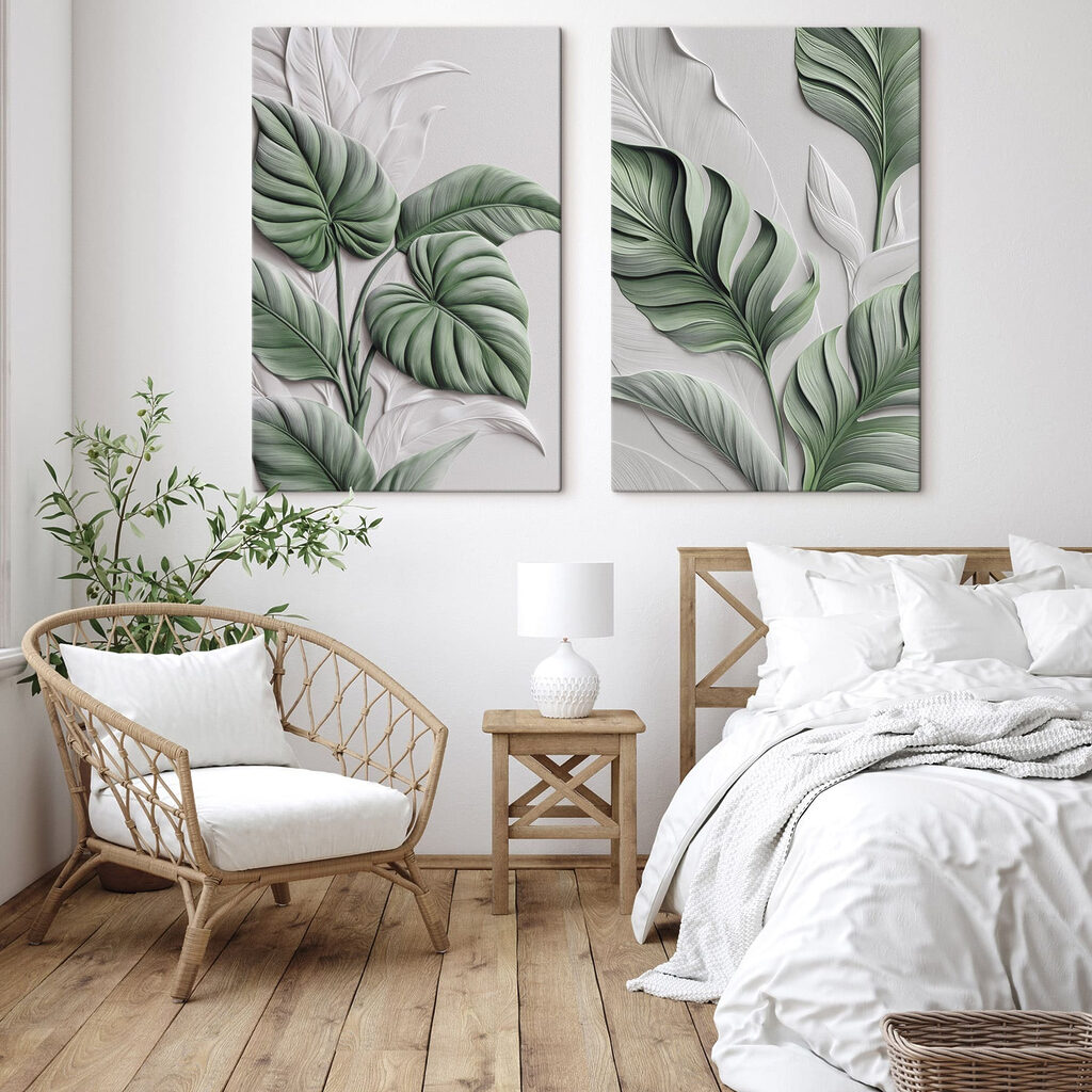 - Weelderige bladeren in een harmonieus ontwerp — interieur 1