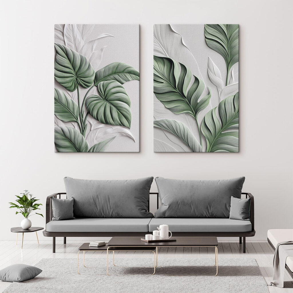 - Weelderige bladeren in een harmonieus ontwerp — interieur 2