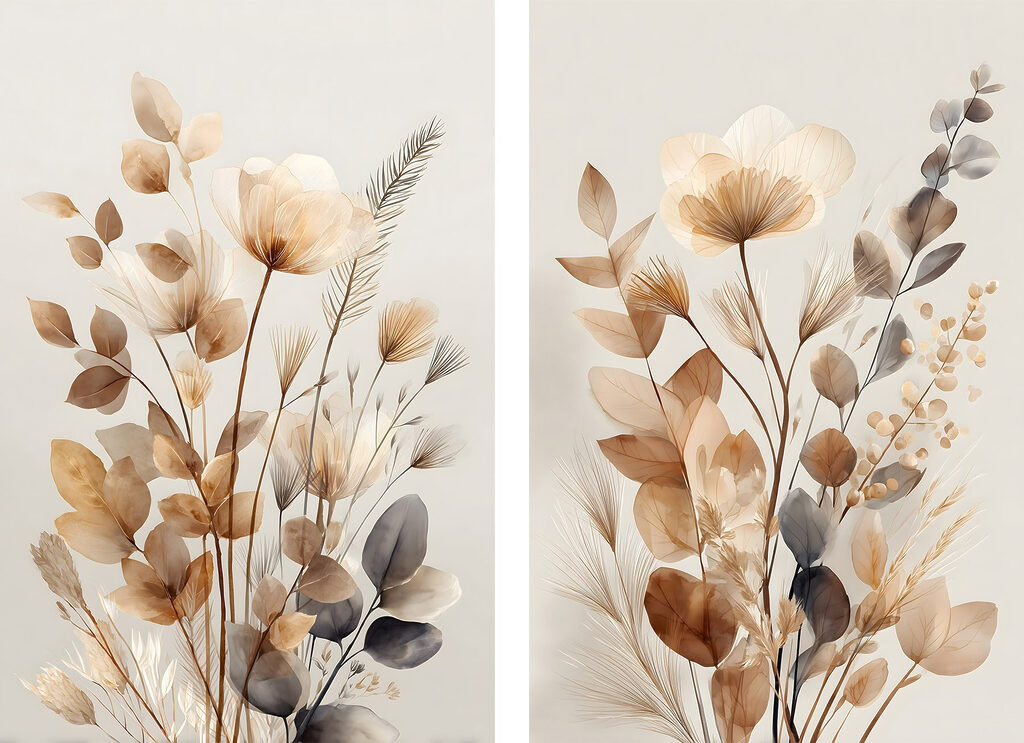 Elegante bloemschikking in zachte tinten — volledig ontwerp