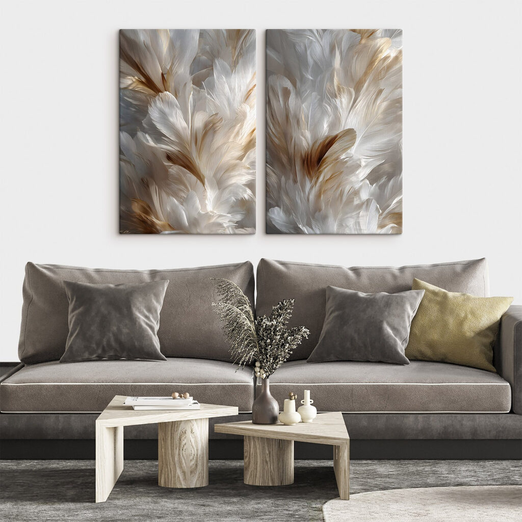 Fijne veren in zachte tinten — interieur 2