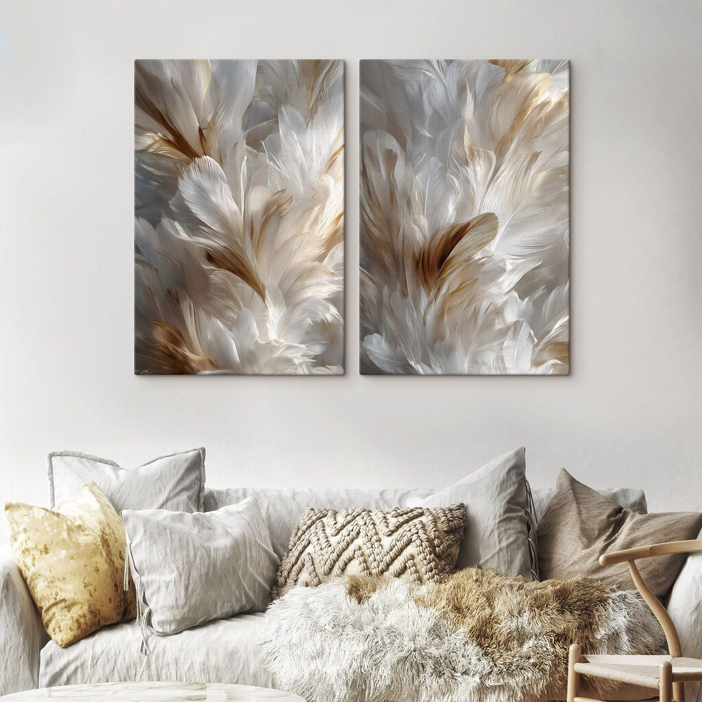 Fijne veren in zachte tinten — interieur 1