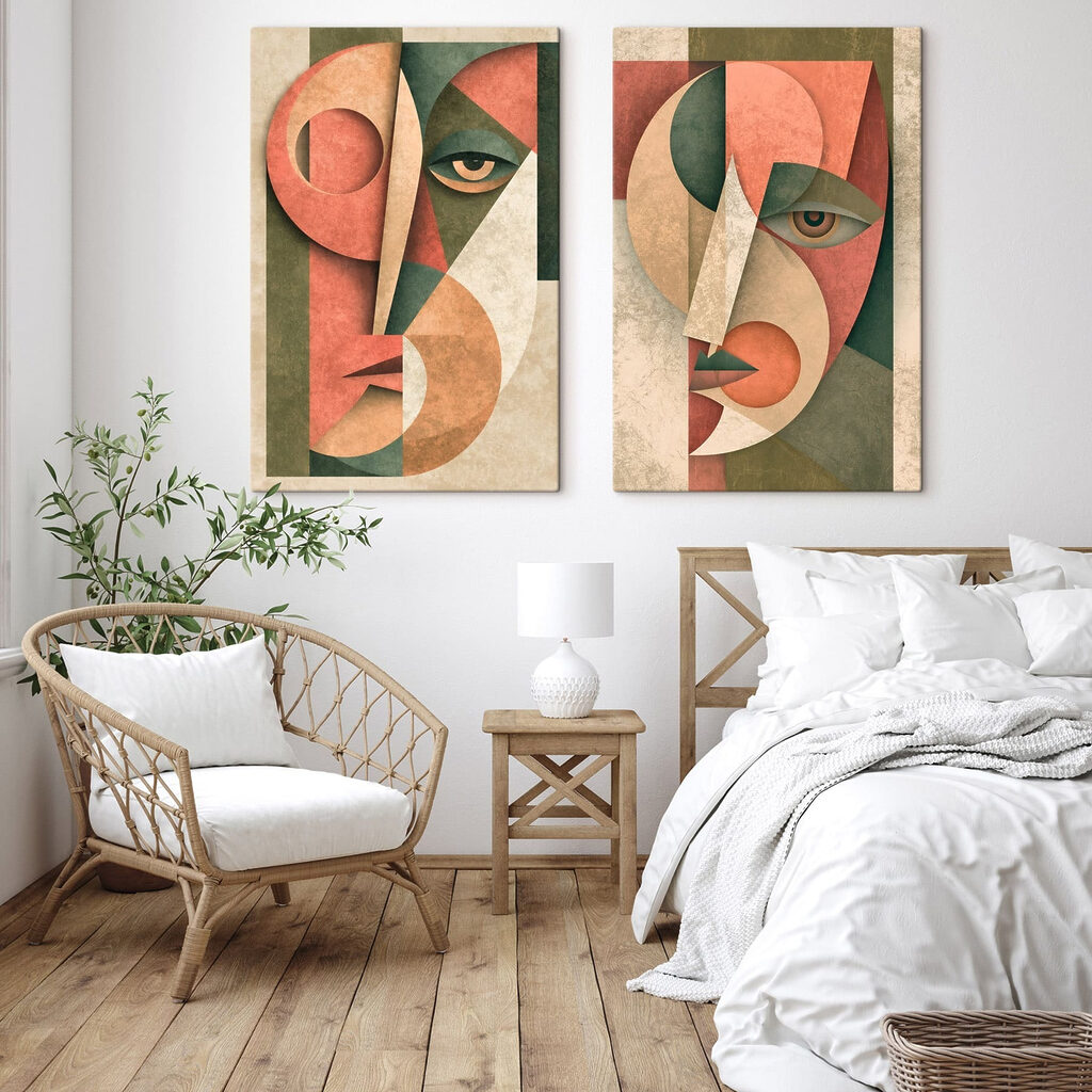 Een paar gezichten in verschillende kleuren — interieur 1