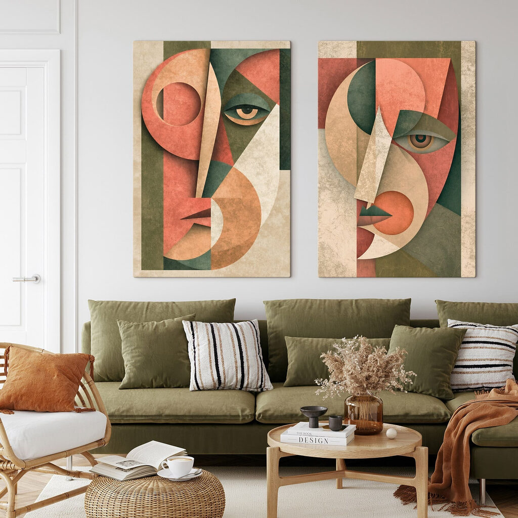 Een paar gezichten in verschillende kleuren — interieur 2