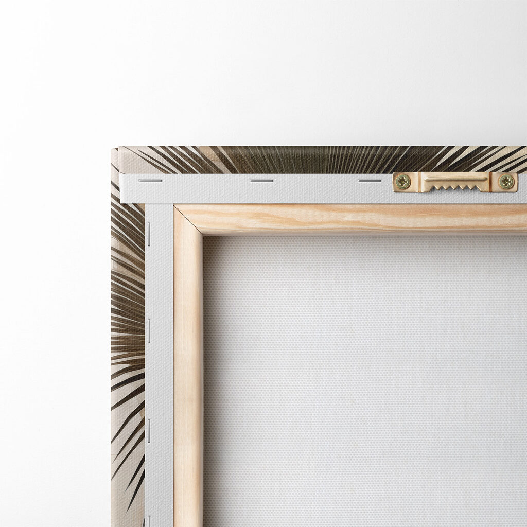 - Artistieke tropische abstractie in neutrale tinten — achterkant