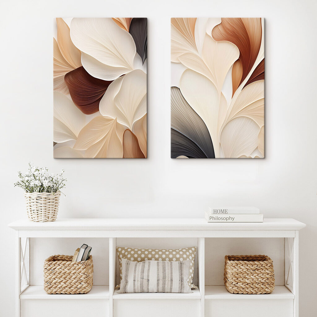 Fijne golven in zachte kleuren in een interieur