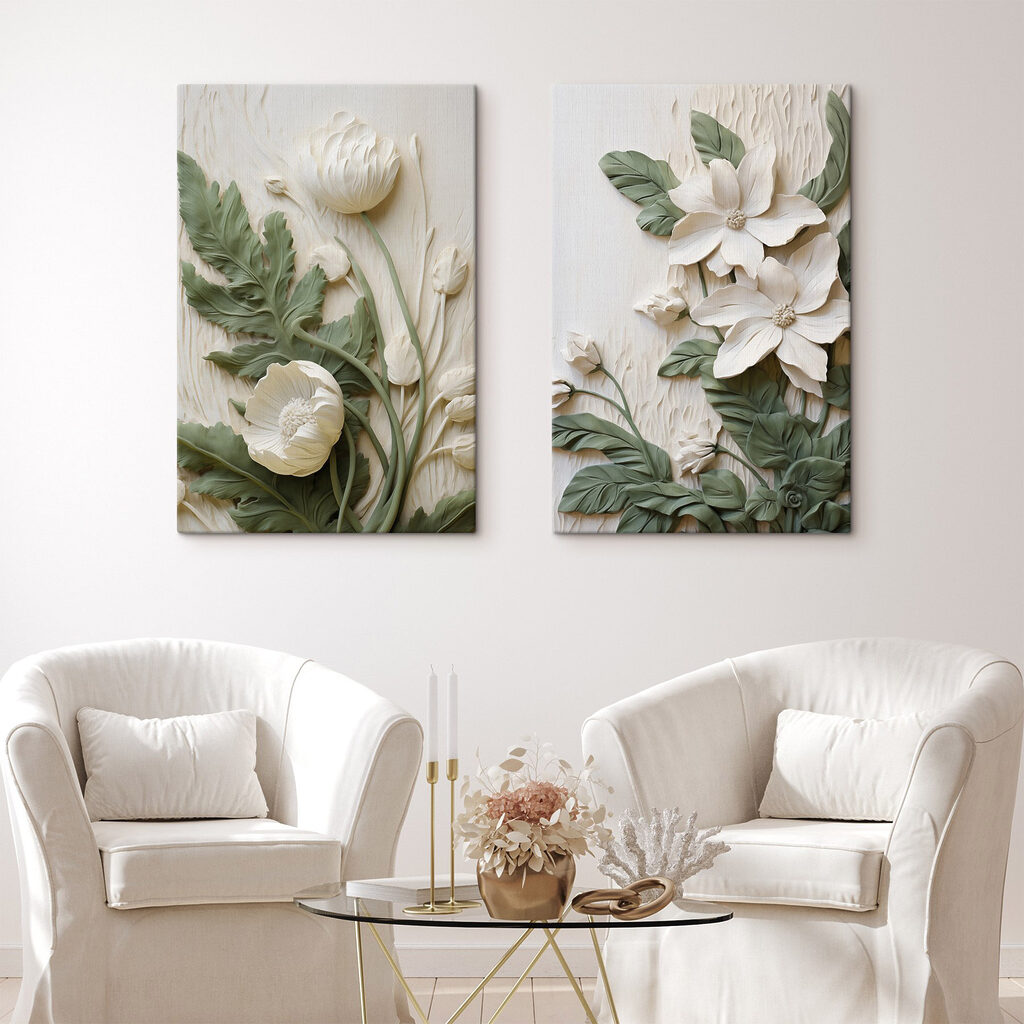 Elegante bloemmotieven in zachte tinten — interieur 2
