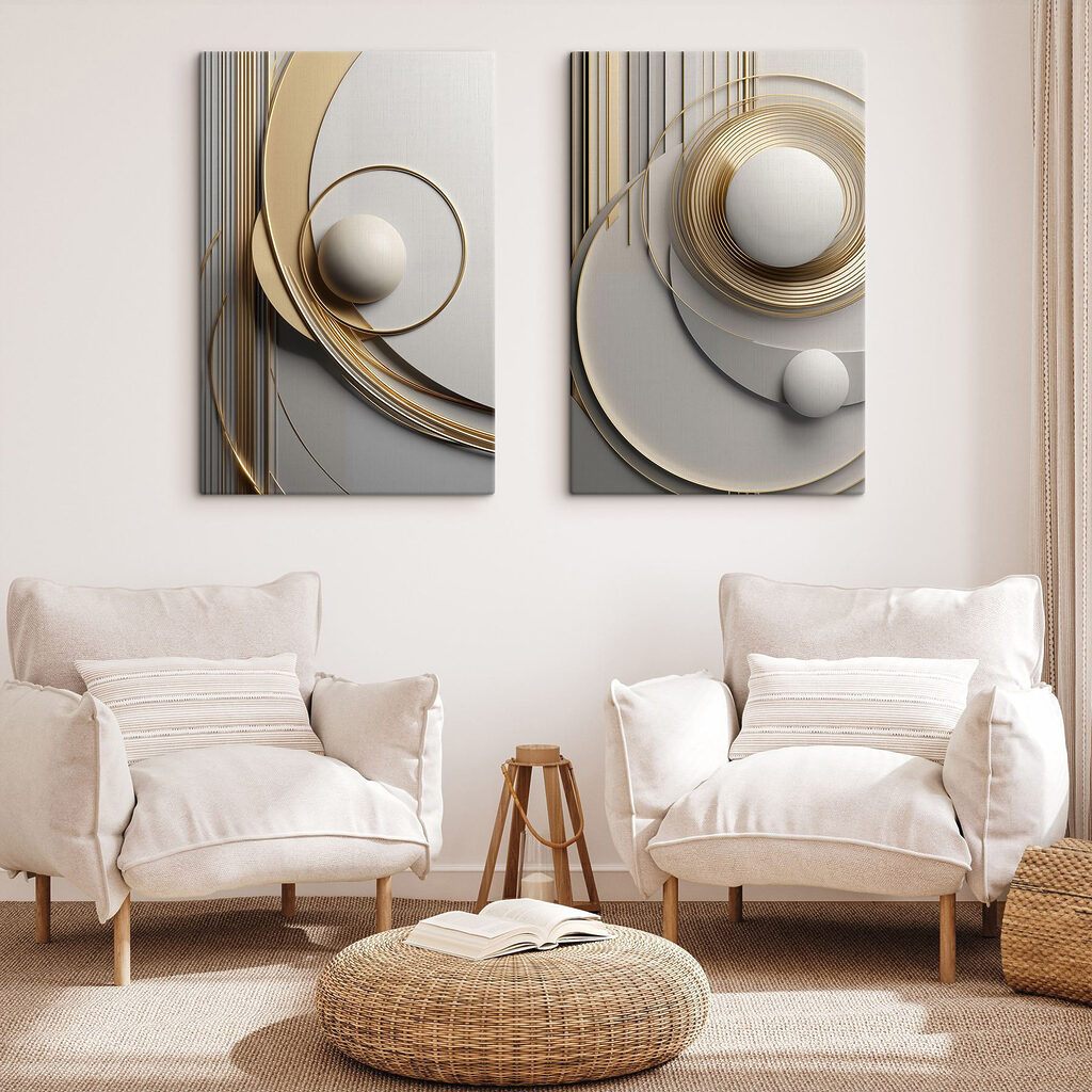 Elegante rondingen en bollen in harmonie in een interieur