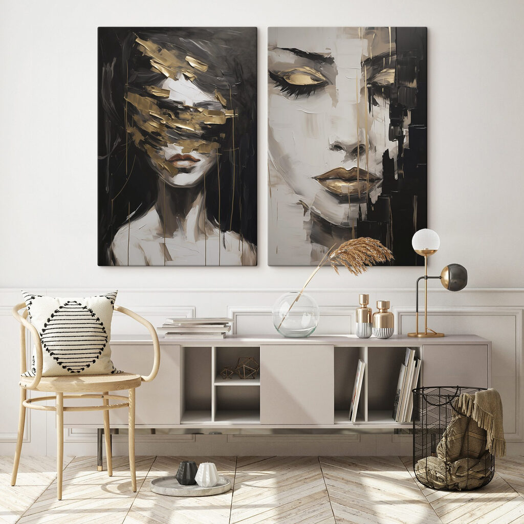 Verborgen schoonheid in elegante contrasten in een interieur