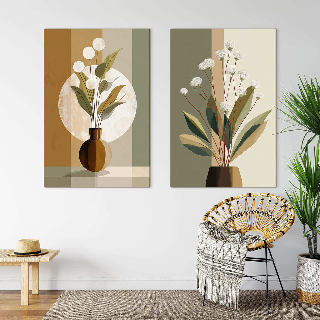 Schilderij van bloemen in een vaas — interieur 1