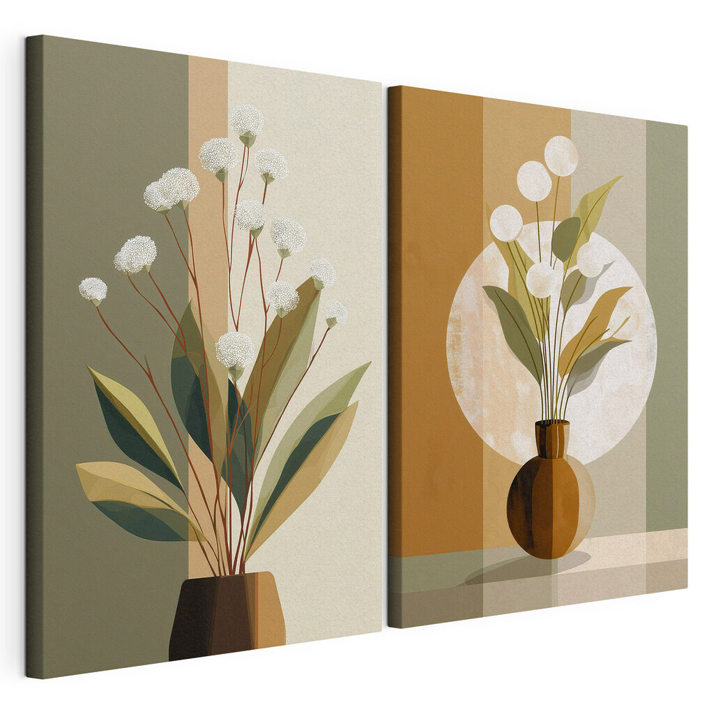Schilderij van bloemen in een vaas — productweergave