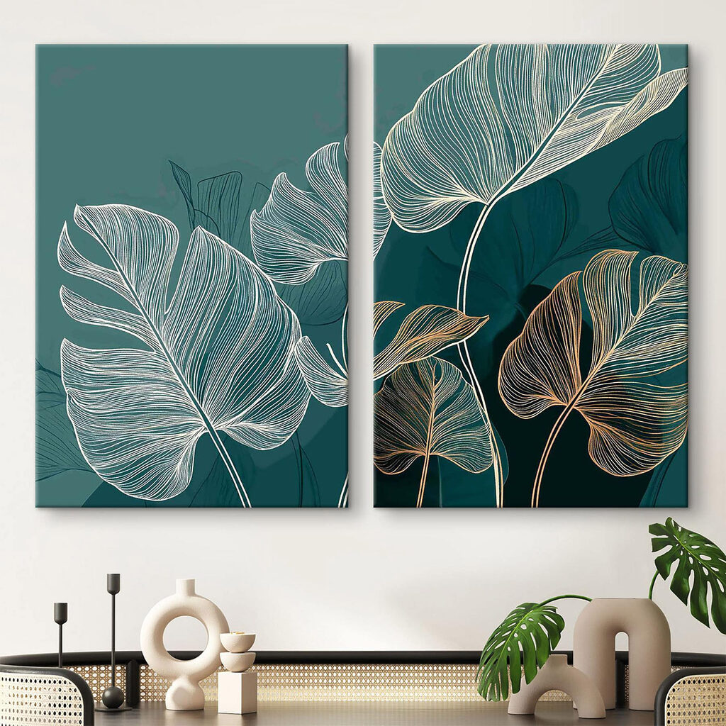 Fijne blaadjes in zachte kleuren — interieur 1