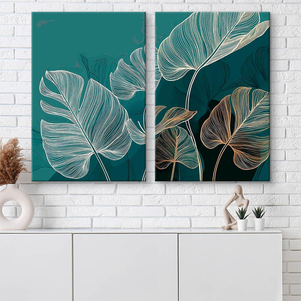 Fijne blaadjes in zachte kleuren — interieur 2