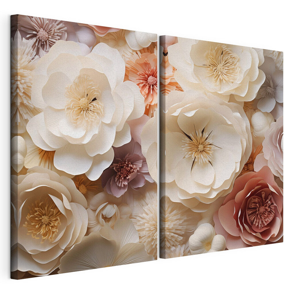 Collage van papieren bloemen — productweergave
