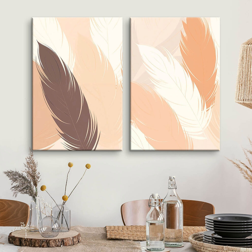 Zachte tinten van elegante veren — interieur 1