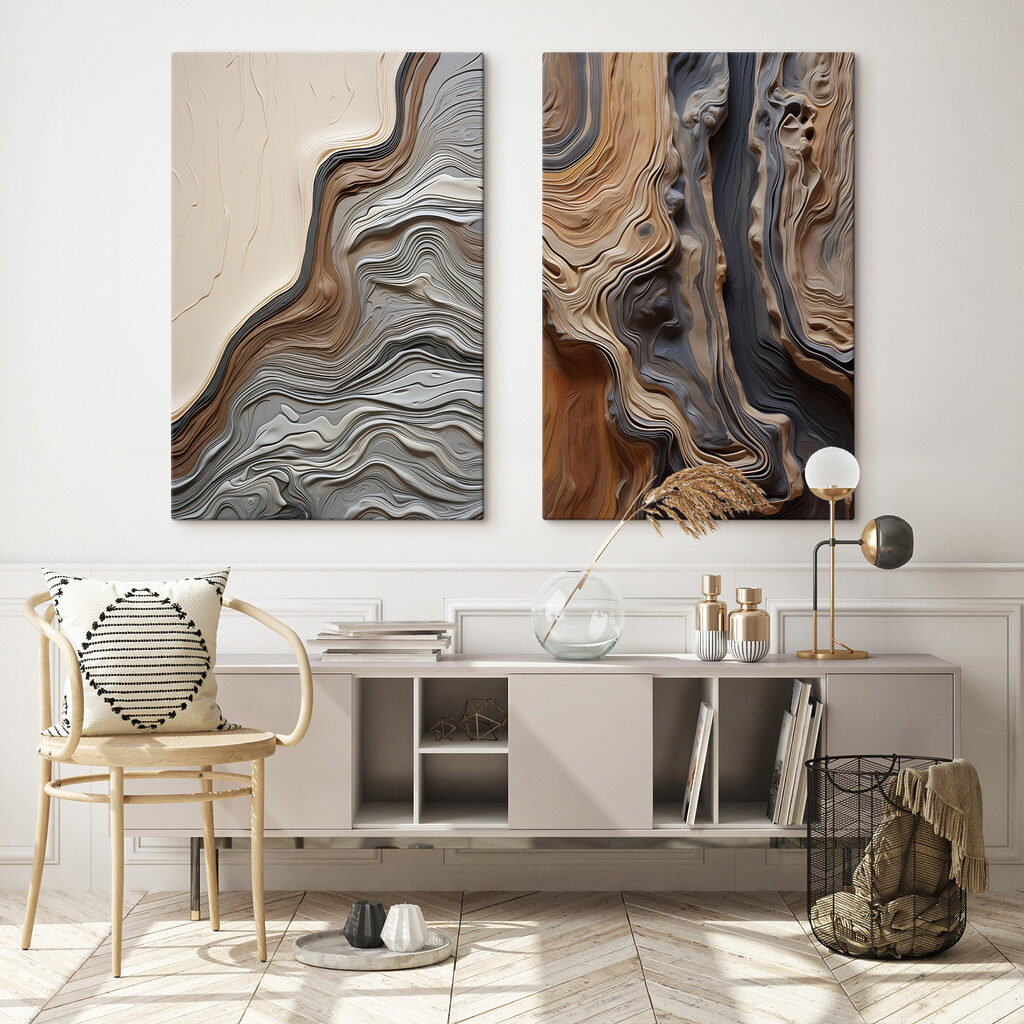 - Vloeiende lijnen in harmonieuze kleuren — interieur 2