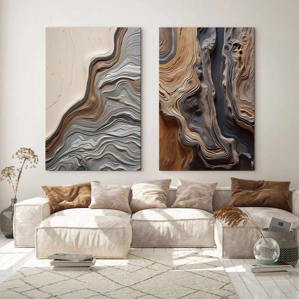 - Vloeiende lijnen in harmonieuze kleuren — interieur 1