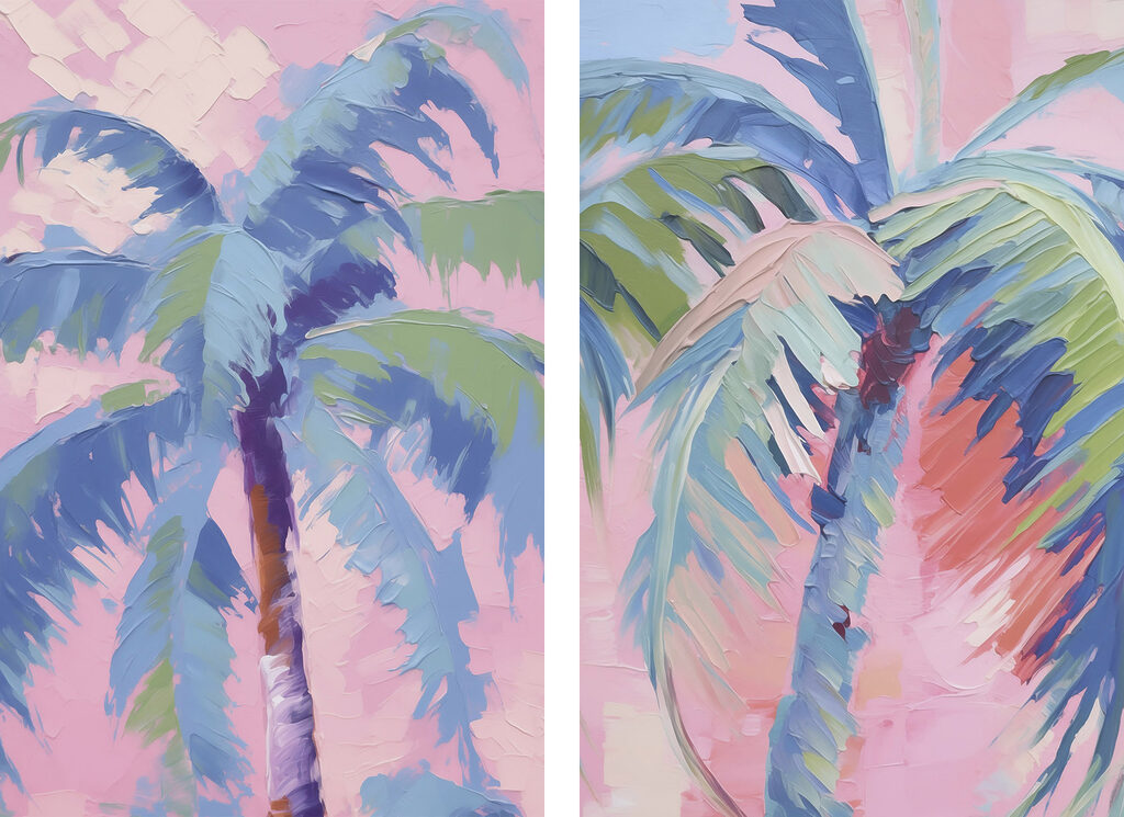 Schilderij van palmbomen — volledig ontwerp