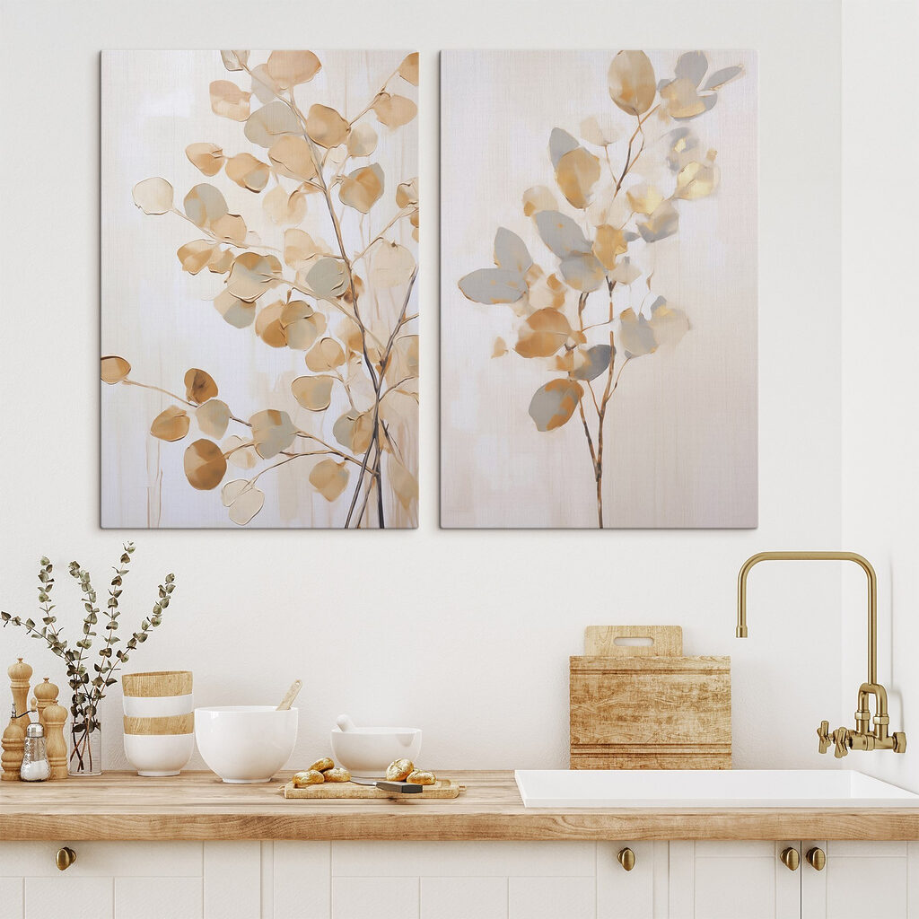 Schilderij van een boom met bladeren — interieur 1