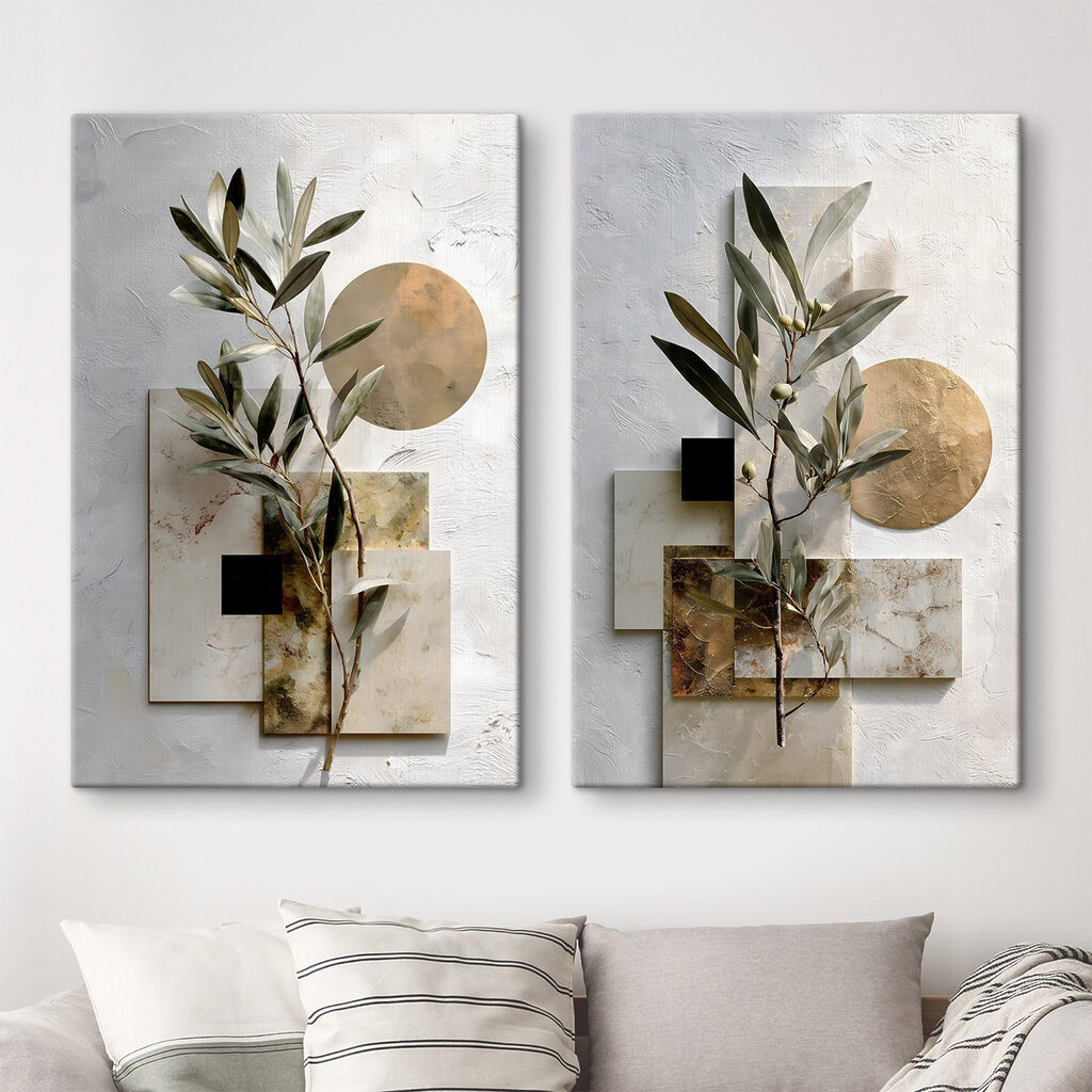 Natuurlijke elegantie met groene accenten in een interieur