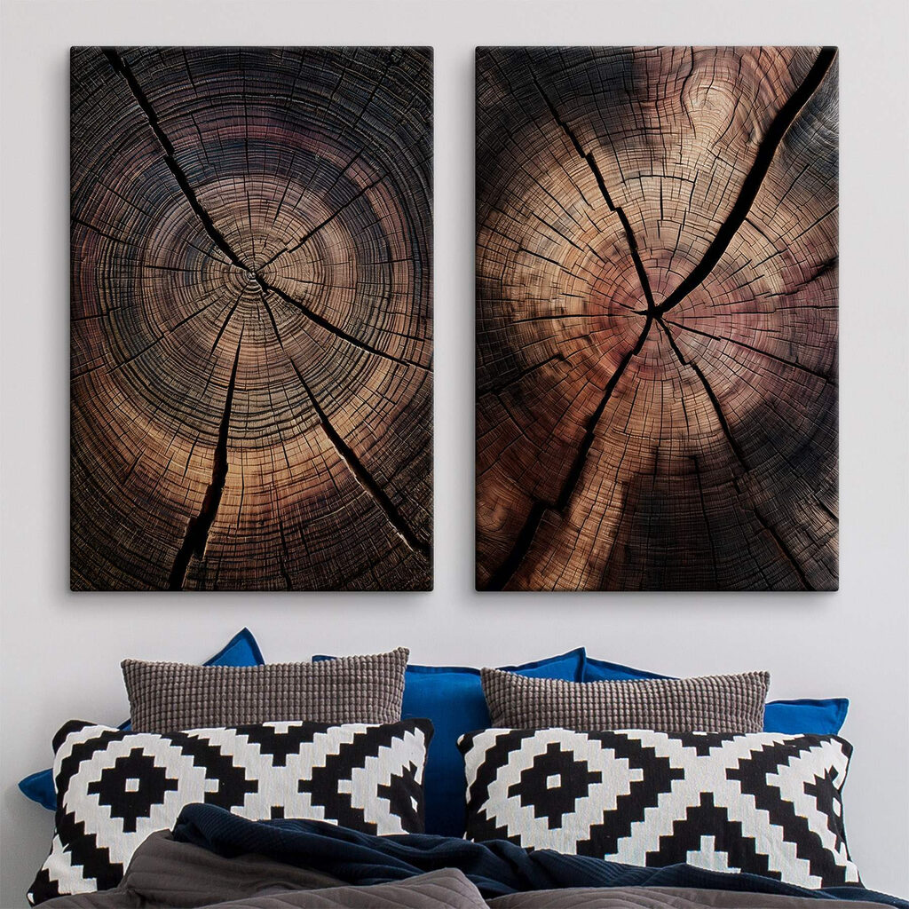 Natuurlijke patronen in verouderd hout in een interieur
